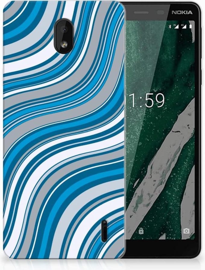 Nokia 1 Plus TPU bumper Waves Blue