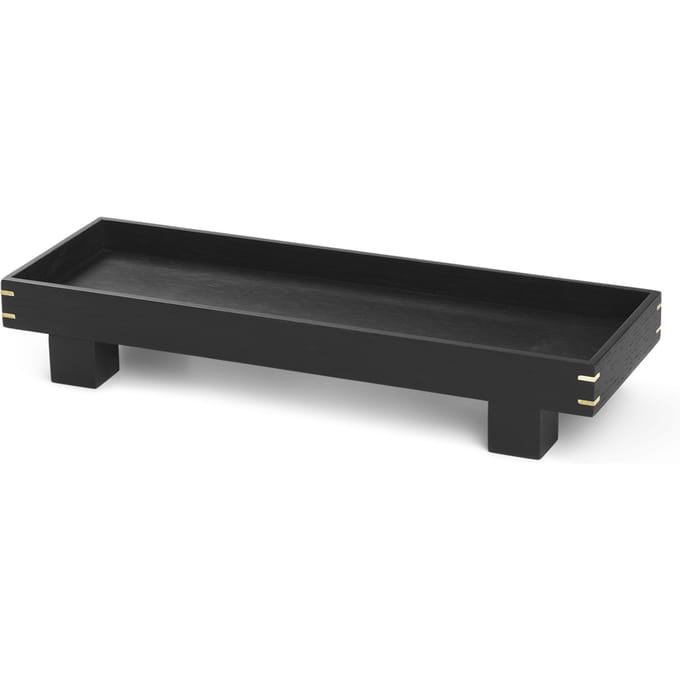 Ferm Living Bon houten dienblad - chêne teinté noir - XS