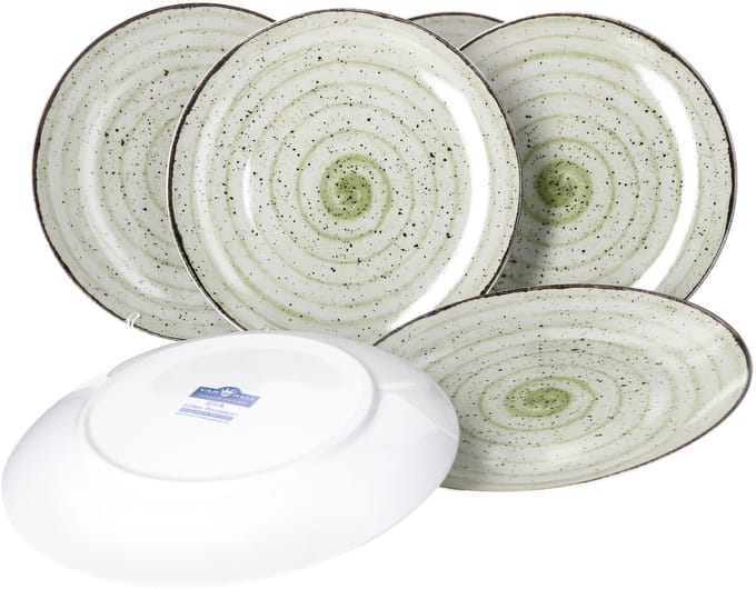 Set van 6 platte dinerborden Riva 27cm porselein