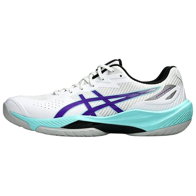 ASICS Beyond FF 2 Badminton Schoenen Heren Lage Top Wit Paars 41.5 blue