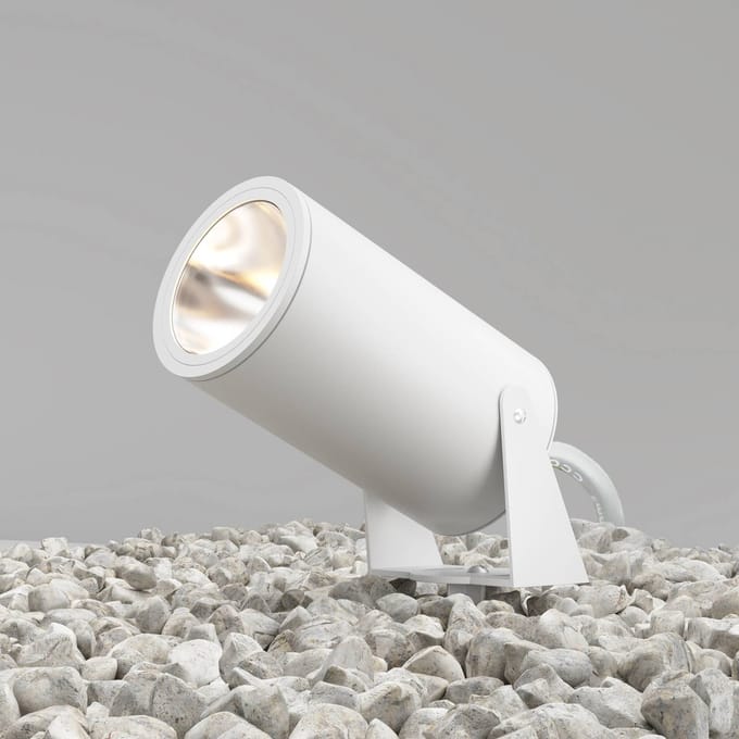 Maytoni LED prikspot Bern, wit, aluminium, IP65