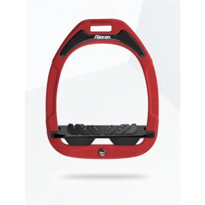 Ultra Grip Inclinatie Stirrup Rood/Zwart/Zwart Flex-On Green Composite