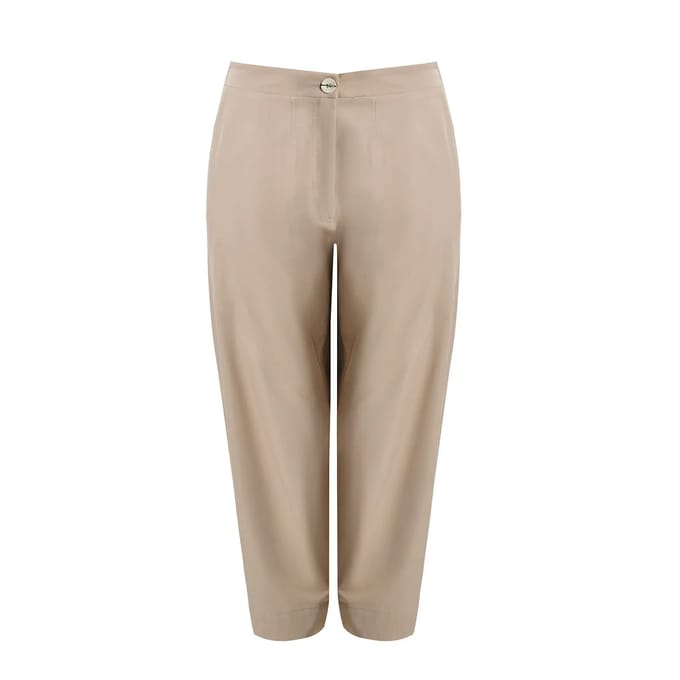 Barrelbroek met elastische taille aan de achterkant dames Mat Fashion