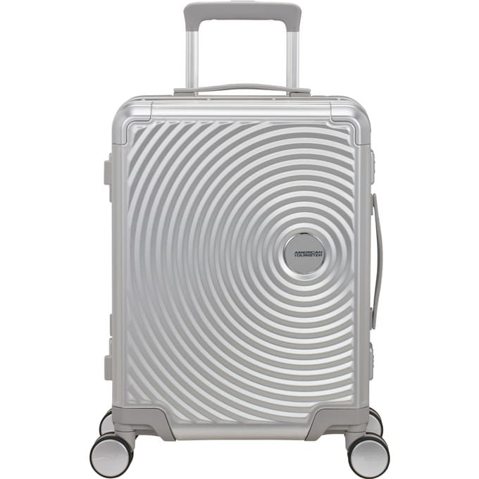 American Tourister Soundbox Alu Spinner 55 / 20 TSA Trolley Silver Lichtgrijs