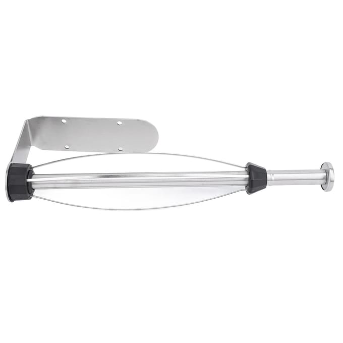 Porte-essuie-tout en acier inoxydable pour sous-meuble, avec fixation adhésive ou par perçage white