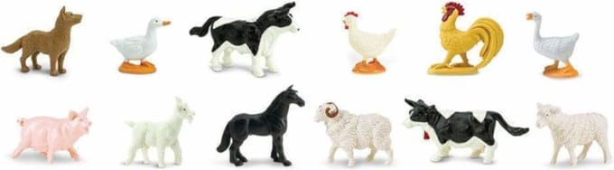 Safari Speelfigurenset Farm Junior 12-delig