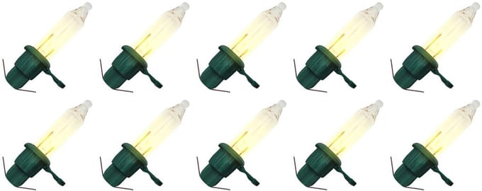 OE Lightning Reserve Kerstlampjes - 10 stuks - Groene Insteek Fitting - 2.5V/0.425W - Warm Wit Licht