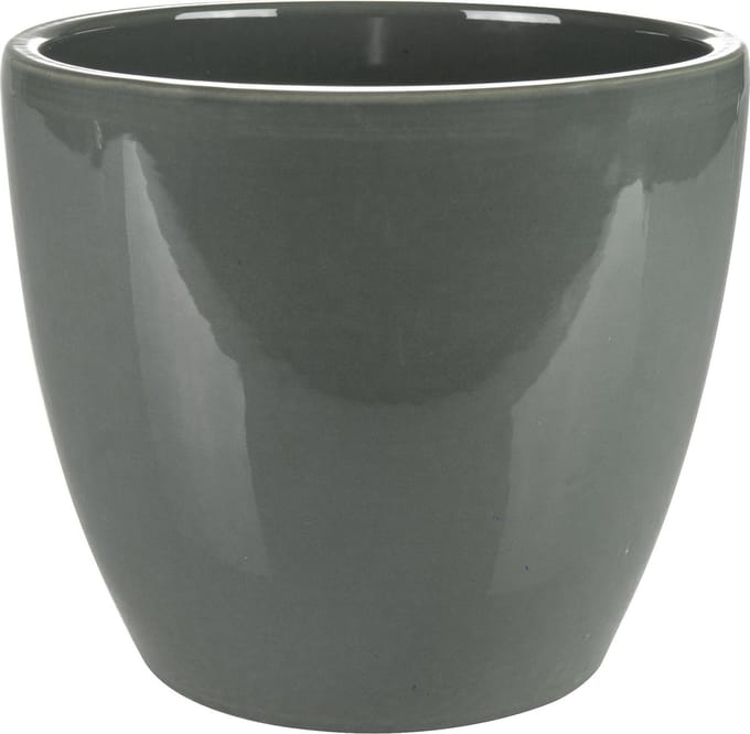 Ter Steege Bloempot - antraciet - glans - Scandinavisch - 15 x 12 cm - plantenpot