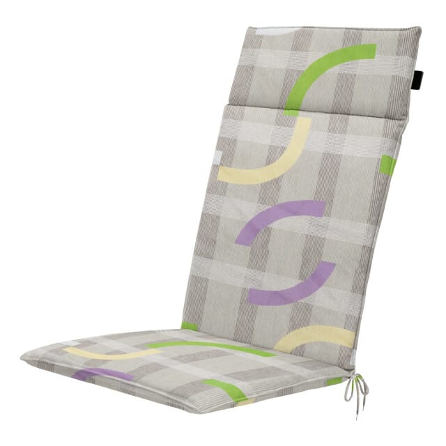Madison - Tuinstoelkussen Hoge Rug Tess purple - Ca. 120x50 cm - Set van 4