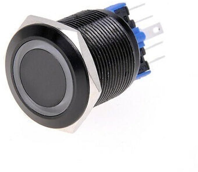 Drukschakelaar met gele verlichting – 16 mm – 1NO1NC