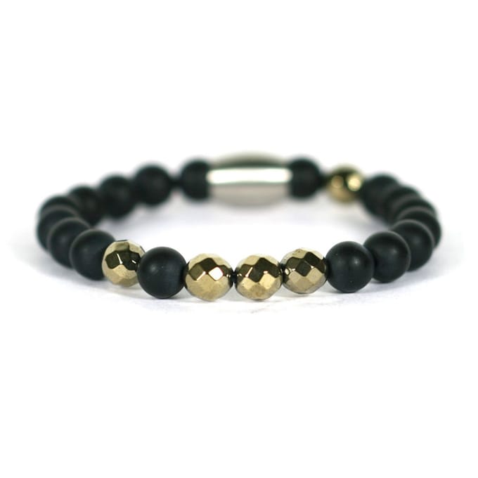 IbizaMen KIDS - pyrite matte onyz 6mm - 17cm