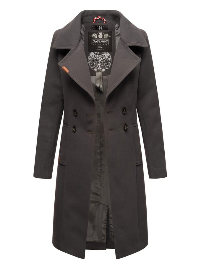 Navahoo Dames Trenchcoat Wooly – Premium Wintermantel met Elegante Pasvorm