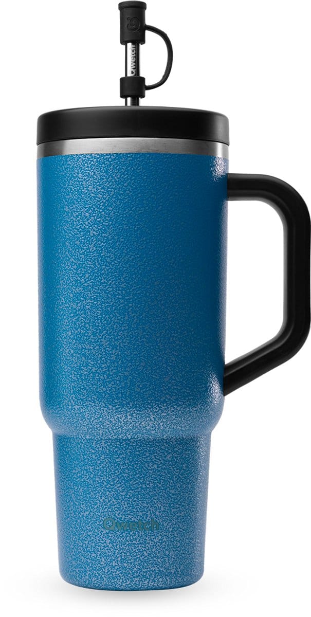 Qwetch Travel Cup Geïsoleerd - Roc Métal Blauw