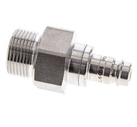 RVS DN 10 Luchtkoppeling Insteeknippel G 3/4 inch Buitendraad - CLP10-M-SSL-SV-P-034