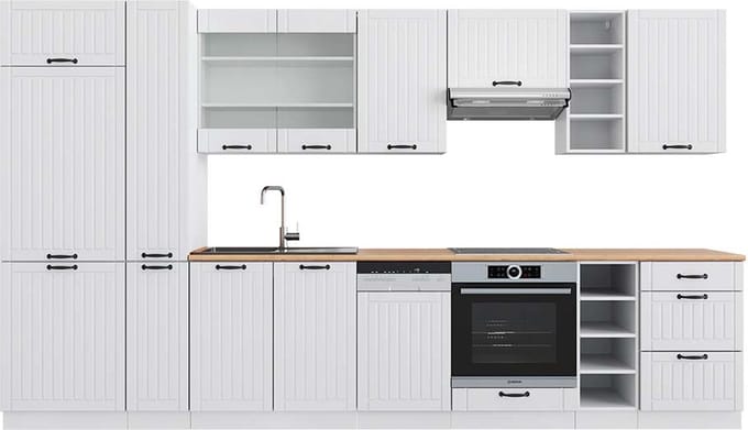 Vicco Fame-Line Complete keukeneenheid – 355 cm, WB Eik Wit landhuis/wit
