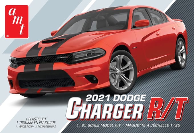 AMT Modelbouwpakket Auto - 1323 2021 Dodge Charger R/T Plastic - 1:25 - Modelbouw