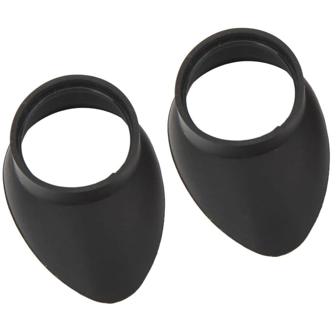 2 stuks Rubberen Oogschelpen 27mm Binnendiameter Opvouwbare Oogstukafdekking voor Microscoop Oculair Instrument black