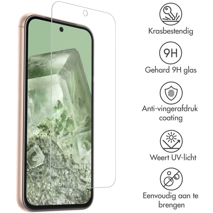 Accezz Screen Protector - Geschikt voor Google Pixel 8a - Gehard Glas Screenprotector