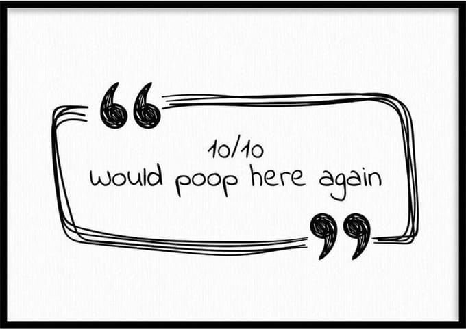 Poster Wc Review - 50x70 cm - Wc Poster - WALLLL