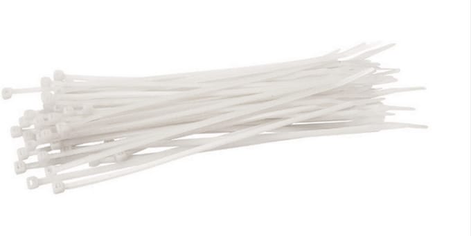 Kabelbinders Wit 250 x 4.8 mm – 100 Stuks – Nylon Tyraps / Tie Wraps voor Kabelbeheer – TOOLTECH