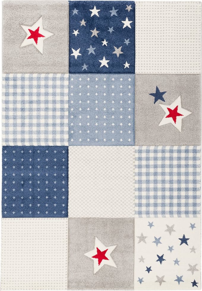 Pergamon Vloerkleed Kinderen Maui Kids plaid sterren