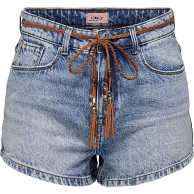 Only Kelly Denim Shorts - Dames Lifestyle broek - Light Blue Denim