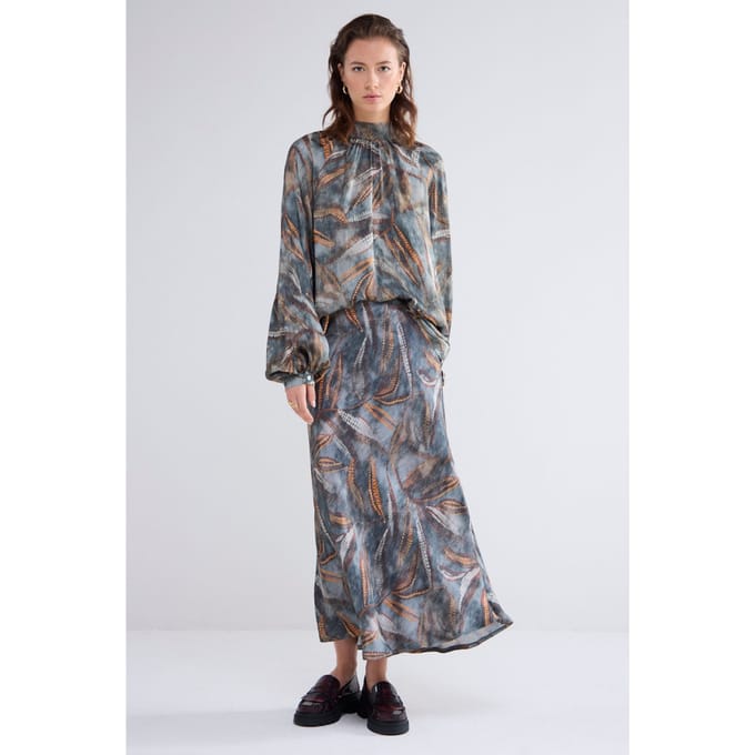 Summum Woman Skirt Dotted Leafs Cloud Größe: 42 | Midiröcke Outlet | Damen