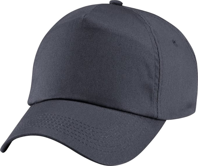 Beechfield Unisex Plain Original 5 Panel Baseball Cap (Pakket van 2) (Grafietgrijs)