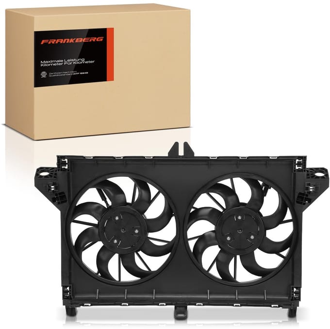 Frankberg 1x Motorradiator dubbelventilator