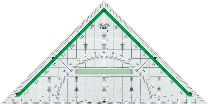 M+R Green Line geodriehoek, 22 cm