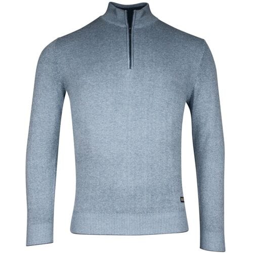 Baileys Trui Half Zip Allover 2-Tone Licht Blauw / male