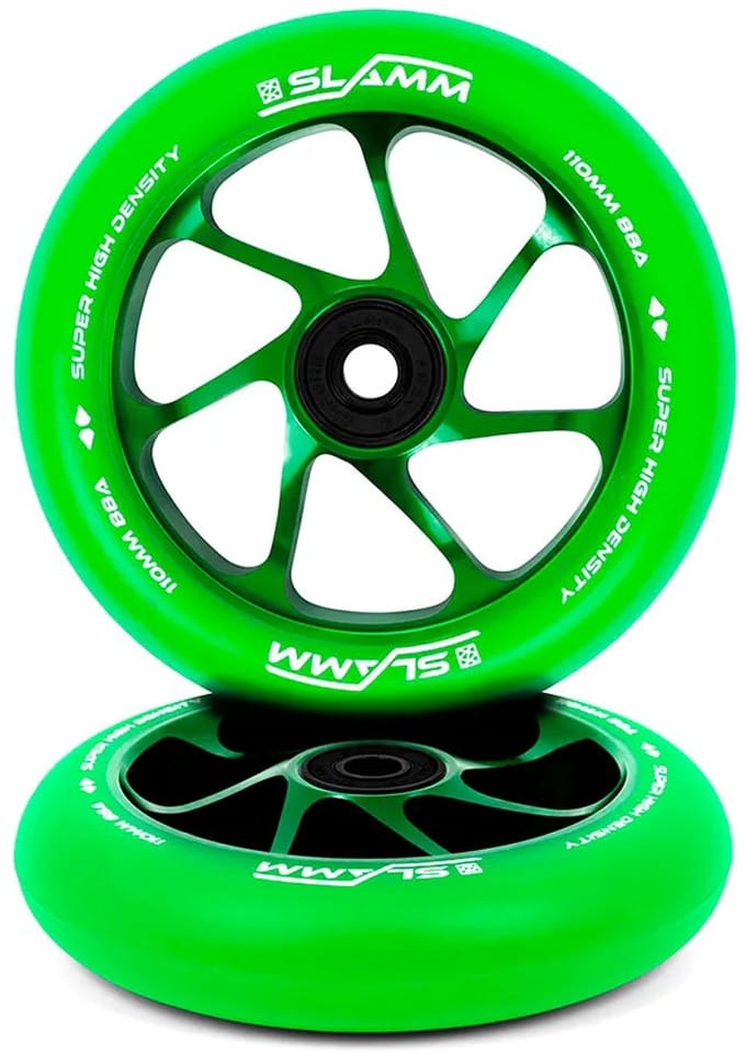 Slamm Team Wheel 110mm Alu Core Green