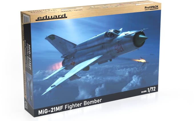 Eduard Modelbouwpakket Militaire voertuigen - 70142 MiG-21MF Fighter-Bomber - ProfiPack Plastic - 1:72 - Modelbouw