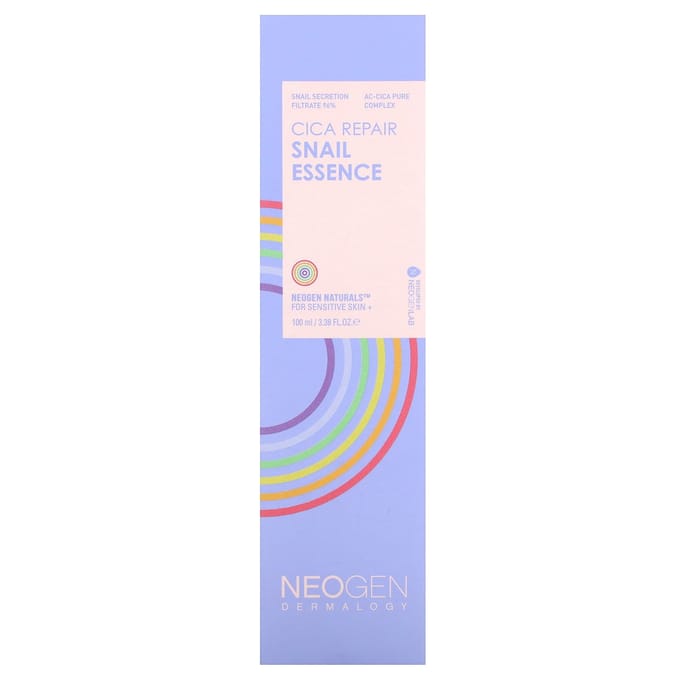 Neogen, Dermaology, Cica Repair Snail Essence, for sensitive skin, 3.38 fl oz (100 ml) white