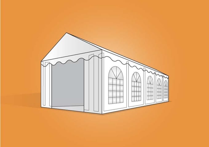 Partytent 5x10m PE - Feesttent 5x10m PE