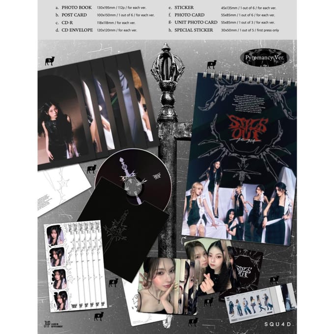 NMIXX-Fe3O4: STICK OUT / 3e EP-album Pyromancy ver. (Black) gray
