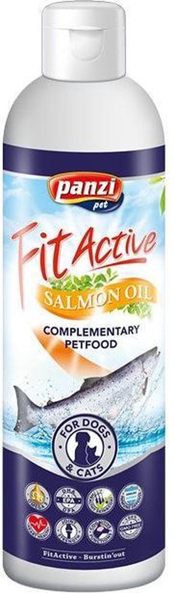 Fit Active - Zalmolie voor hond - Supplement - Zalmolie 250ml