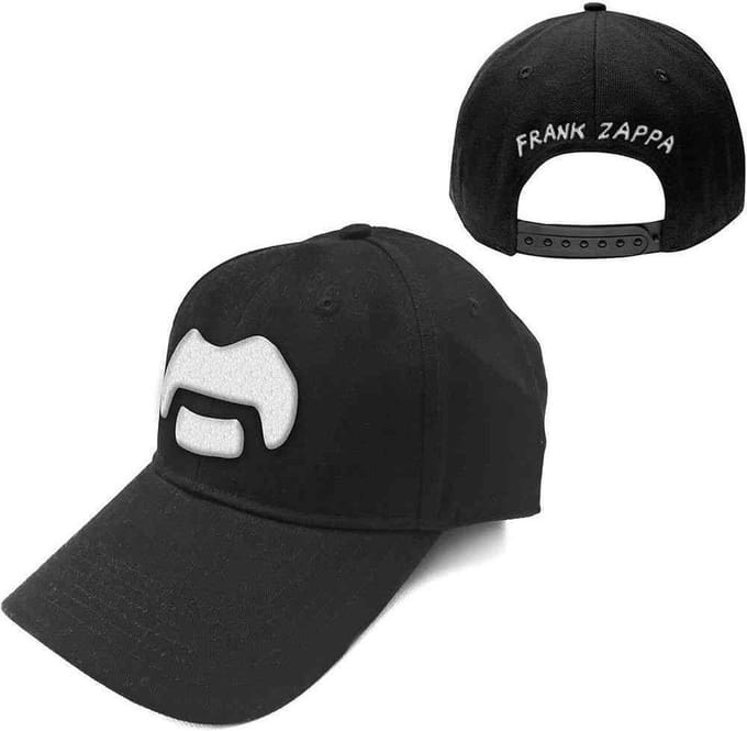 Frank Zappa - White Moustache Baseball pet - Zwart