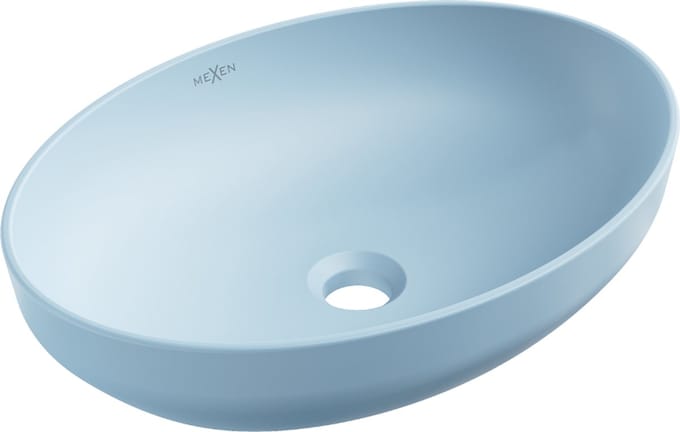 Mexen Cornelia opbouwwastafel 50 x 37 cm, blauw mat - 21885049