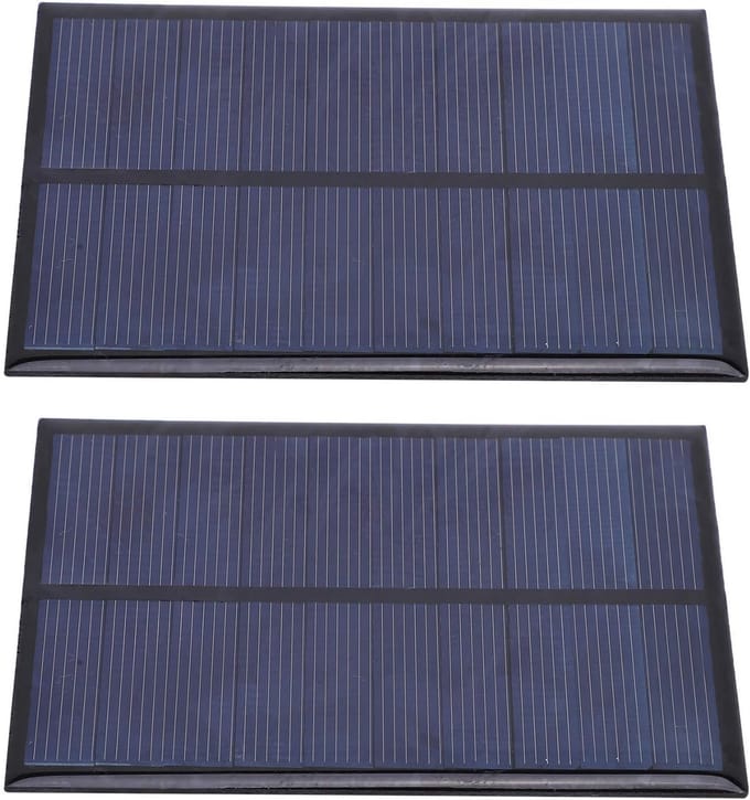 Mini Zonnepaneel - Polysilicium Module - Energie Experimenten - Efficiënt Bij Weinig Licht - 130x150mm - Zwart