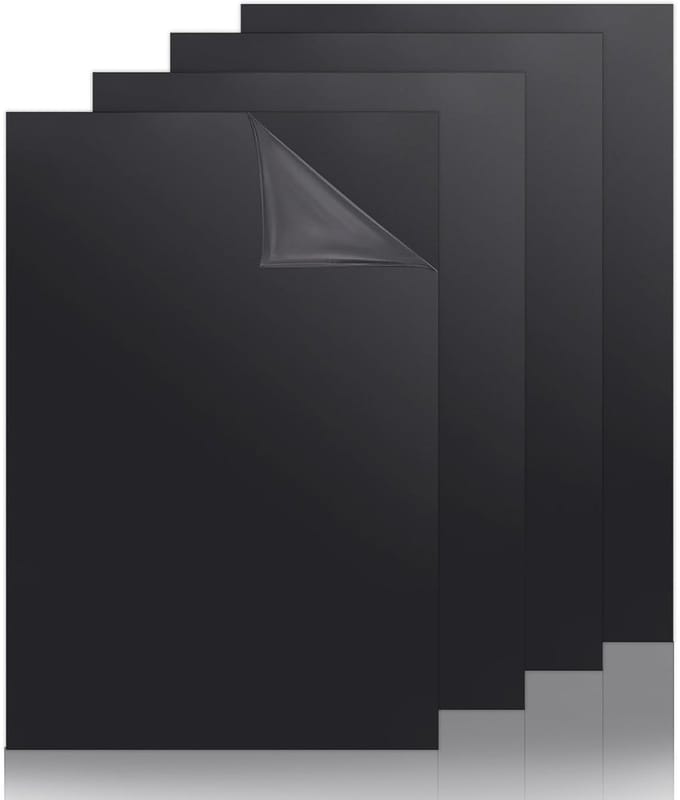 Dikke ABS Plastic Platen voor Modelbouw en DIY Projecten - 2mm, 30x20cm, Set van 4 Stuks (Zwart)
