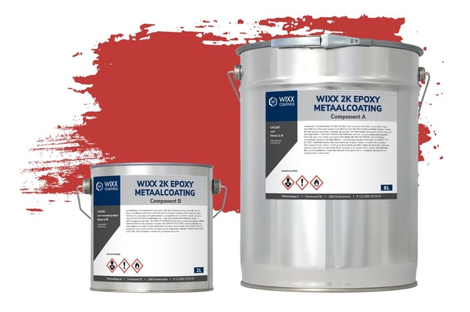Wixx 2K Epoxy Metaalcoating - 5L - RAL 3020 | Verkeersrood