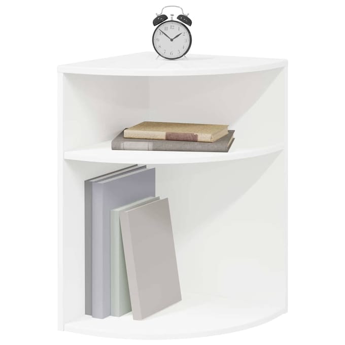 vidaXL - Bijzettafel - Wit - 39,7 - x - 39,7 - x - 60 - cm - Bewerkt - hout