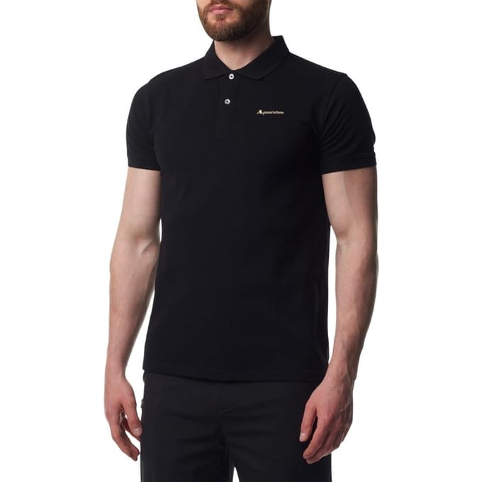 Aquascutum Heren Active Dri-FIT Poloshirt van katoen (Zwart)