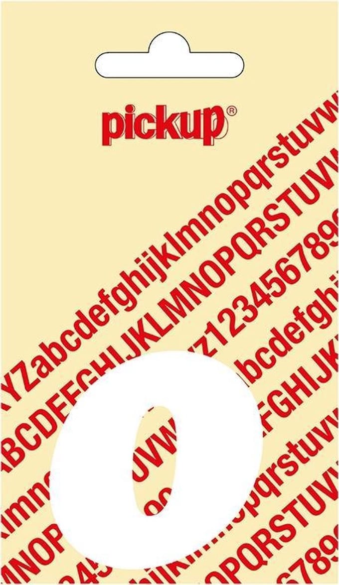 Pickup plakcijfer CooperBlack 60 mm - wit 0