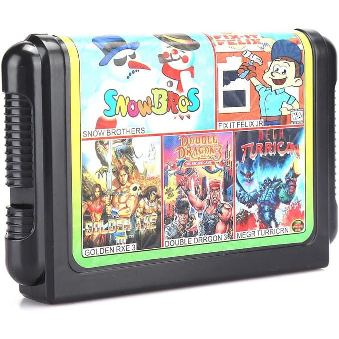 Carte de jeu 16 bits portable grande capacité pour manette de jeu Sega Accessoires de jeuTH16003 gray