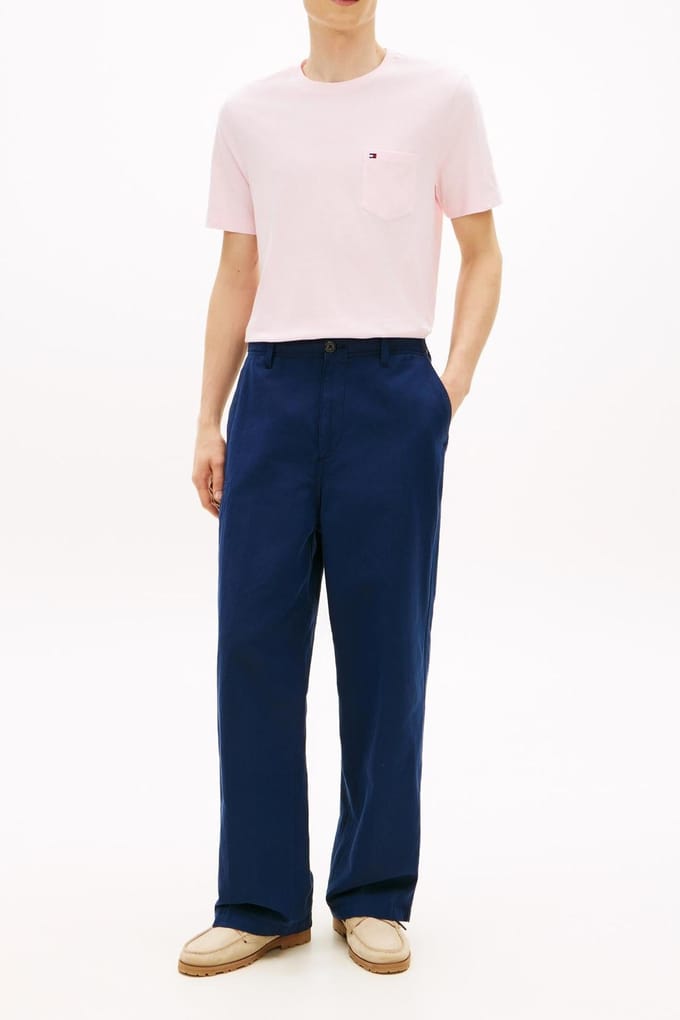 Tommy Hilfiger Essential Solid T-shirt Pink Lily Größe: M | Basic T-Shirts Outlet | Herren | Rosa