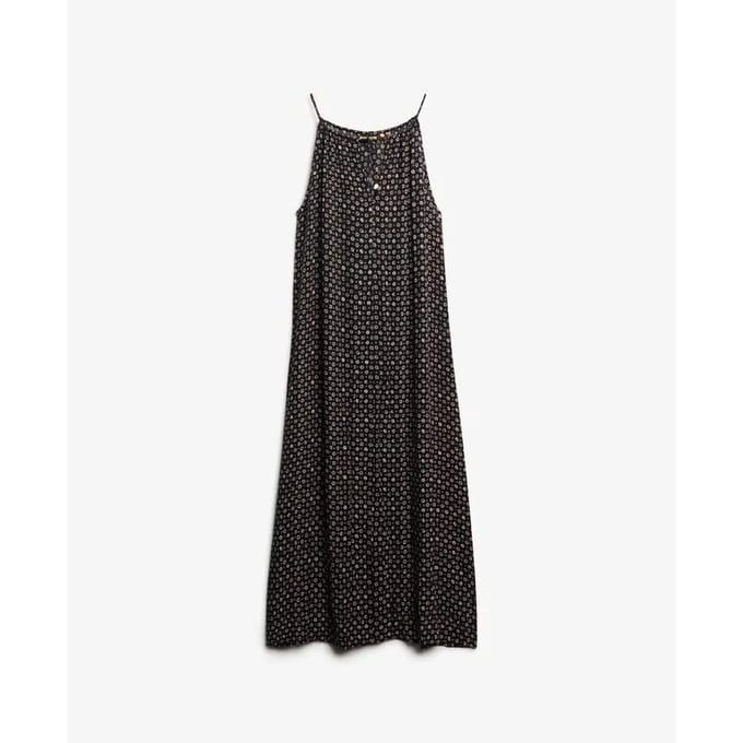 Superdry Beach Camimaxi-jurk Black Grootte: 44