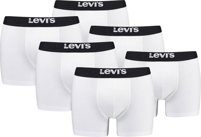BOXERS 6-pack Levi's effen herenboxershorts, gemaakt van biologisch katoen