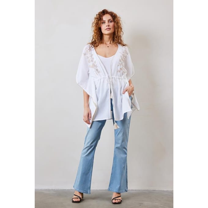 DIDI Kaftan Embro In Offwhite Taglia: OS | Accappatoi Outlet | Donna | Bianco